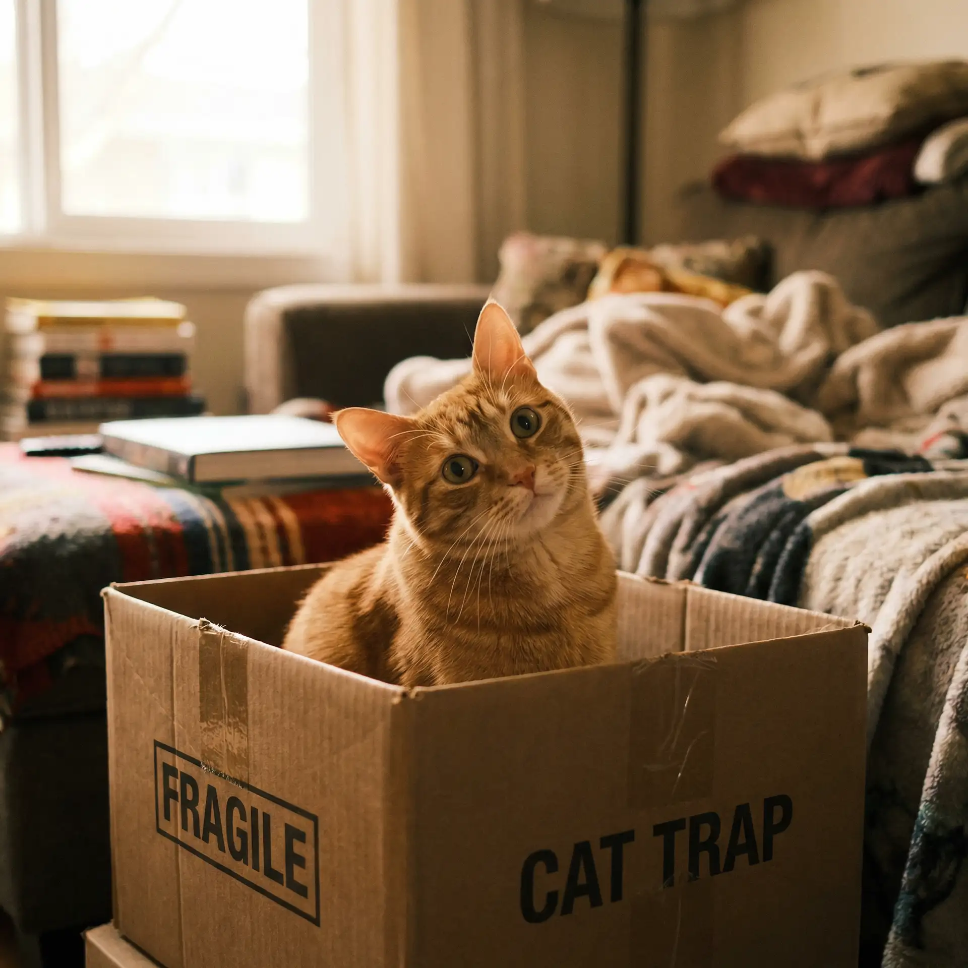 橘猫躲在纸箱里 - 囧妈迅雷下载